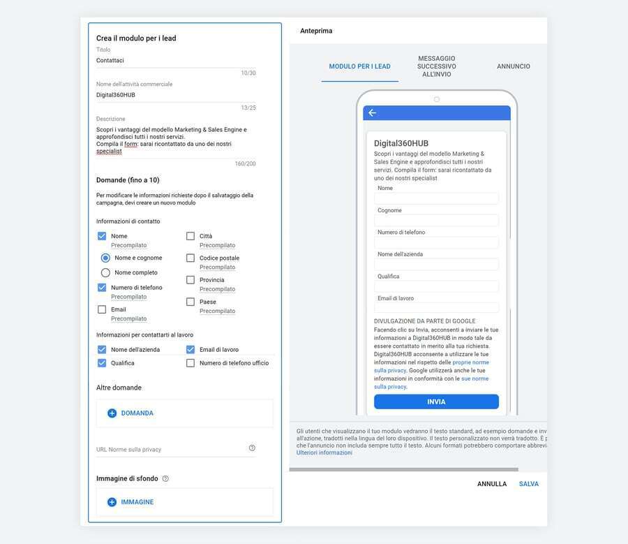 google-ads-marketing-b2b-modulo-per-lead